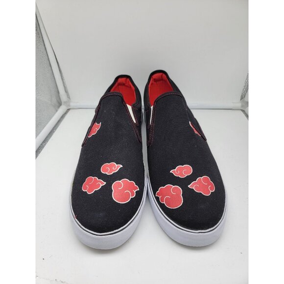 Naruto Shippuden Akatsuki Slip On Canvas Sneaker Shoes 2002 Shonen Jump Size 13 - Picture 2 of 12